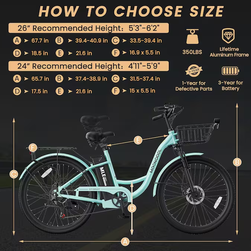 24-In Adult Unisex E-Bike